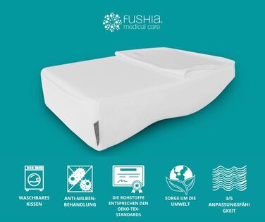 Ортопедична подушка для ніг з м'якої піни, для поліпшення кровообігу, знімний чохол (біла тканина)