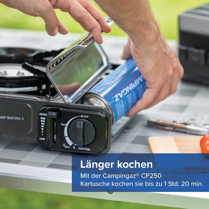 Газовий намет Camp Bistro 3 від Campingaz - компактний одноконфорочний намет для кемпінгу з валізами, 2200 Вт