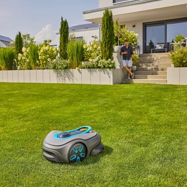 Робот-газонокосачка Gardena Smart Sileno Free Set 600 м²: LONA Intelligence, обрізка по краях, без кабелю, тиха робота, керування через додаток (19921-20)