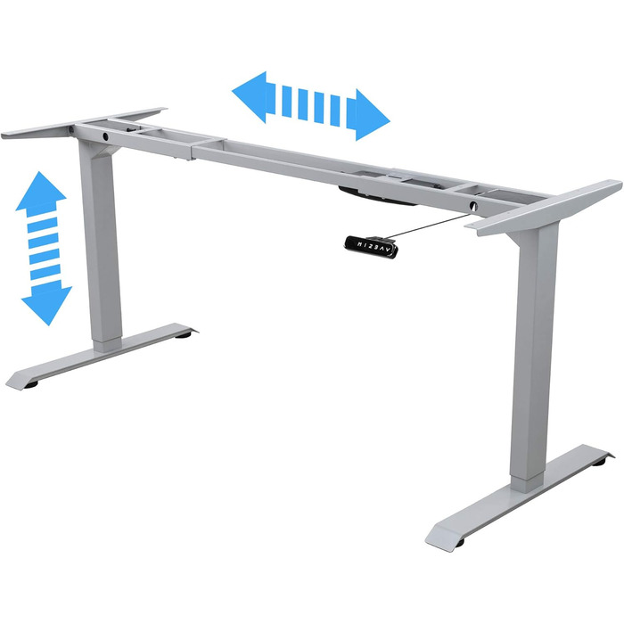 Електричний регульований стіл Albatros Lift S5: металеве підрамник, підставка для столу, ніжки для столу, 120 кг, для широких стільниць 2м