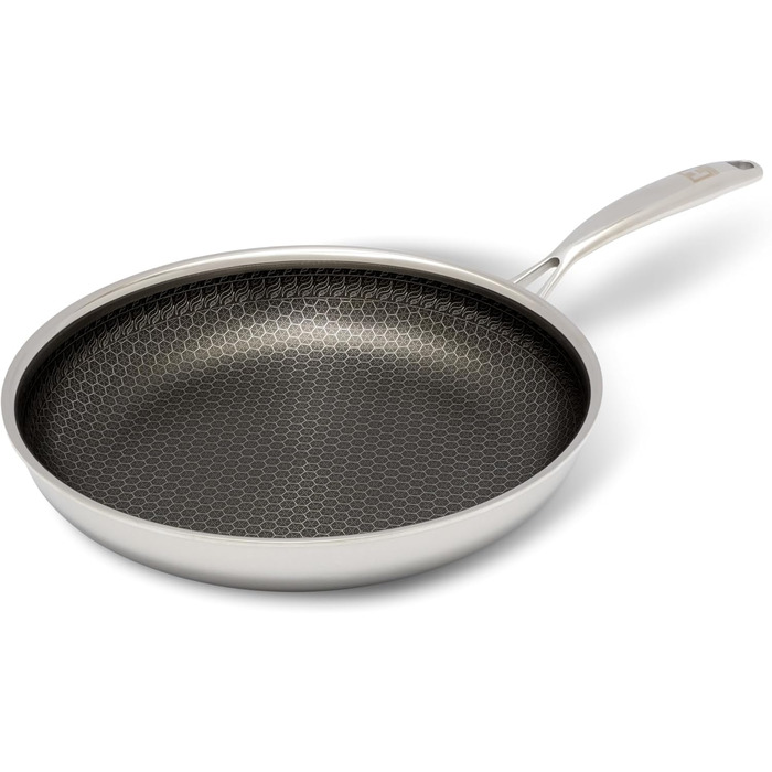 Сковорода HENSSELERS® 28 см - універсальна для всіх типів плит, антипригарне покриття у вигляді сот, індукційна, стійка до подряпин та порізів