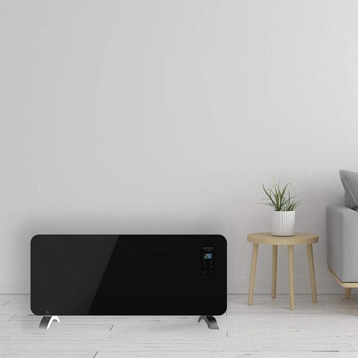 Конвектор електричний Cecotec Ready Warm 6770 Crystal Connection, 2000 Вт, WiFi, термостат, таймер, для ванної кімнати (IP24), чорний