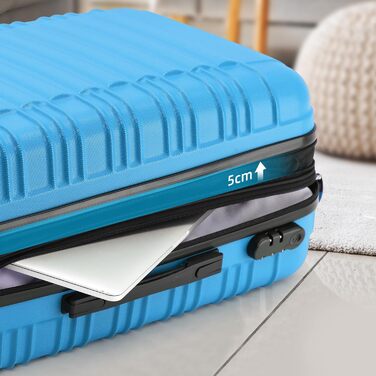 Набір валіз Beibye з жорстким корпусом (Турквіс) - валіза-тролі, валіза для подорожей, набір валіз