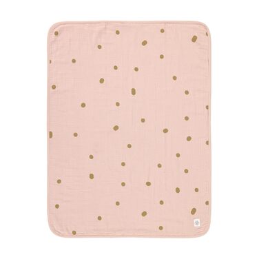 Дитяча ковдра Ігровий килимок Cuddly Blanket сертифікований GOTS/Муслінова ковдра 75 x 100 см (Dots Powder Pink)