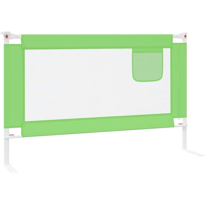 Бортик для ліжка дитячого vidaXL 200x25 см, зелений - захист від випадання, тканинний бортик для малюка