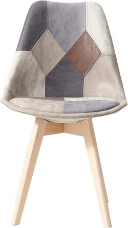 Стільці для їдальні GrandCA HOME: дерев'яні, з масиву бука, в стилі ретро, комплект на 2 шт.