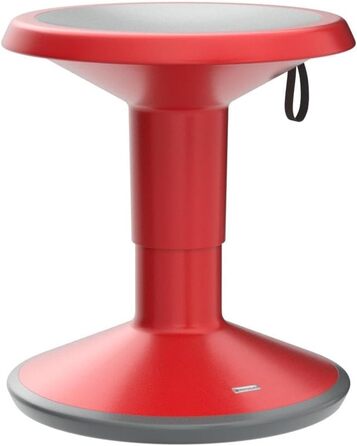 Ергономічний пуф Interstuhl UPis1 з ефектом гойдання - регульована висота, неслизьке дно та захист від перекидання - офісний пуф (Червоний, UP Junior)