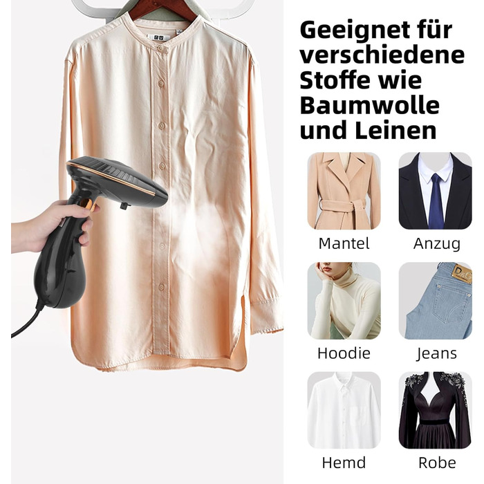 Відпарювач для одягу Steamer 1500W: портативний відпарювач з потужністю 25 г/хв | Без прасувальної дошки | Для дому та подорожей