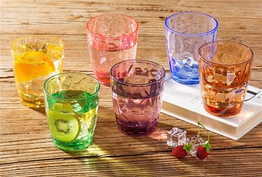 Набір з 4 склянок об'ємом 300 мл, пластикові стаканчики для води, стаканчики для пиття, стаканчики для пиття, довгі стакани для пиття, дитячі стаканчики для соку, багаторазові (