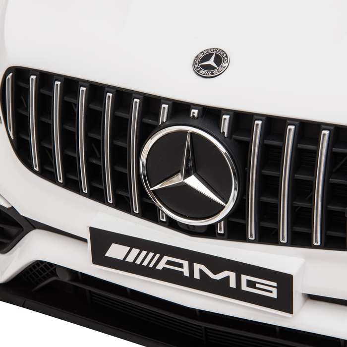 Дитячий електромобіль HOMCOM Mercedes-Benz AMG GLC63S COUPE, ліцензована модель, 12V, з пультом дистанційного керування, ременем безпеки, 2 x 35W двигуни, MP337-60, білий, розміри: 115 x 70 x 55 см. (Для дітей віком 6-12 років)