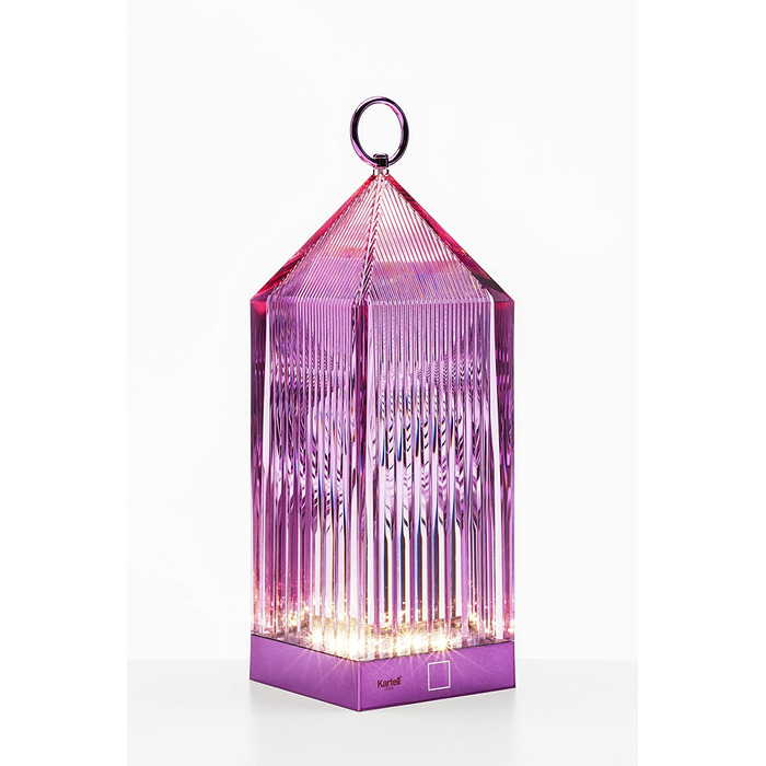 Декоративна настільна лампа Kartell Lantern Wisteria рожевого кольору