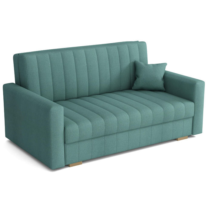 Диван-ліжко Zanzibar I 3-місний м'ятного кольору 153 см з ящиком для білизни та функцією сну | Диван з функцією ліжка