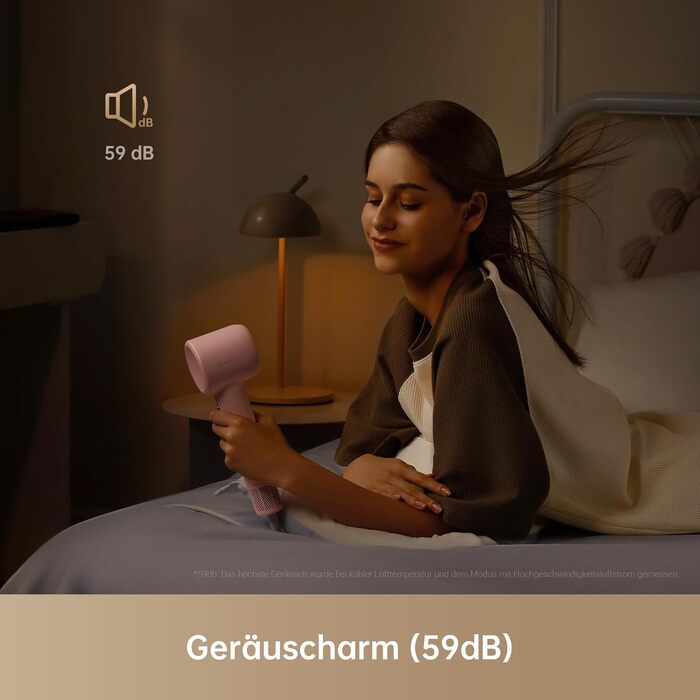 Фен Dreame Hair Gleam: Швидкий, з іонізацією та регулюванням температури, рожевий
