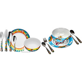 Набір дитячого посуду WMF Paw Patrol 6-частинний з нержавіючої сталі, від 3 років, Cromargan® та набір посуду з єдинорогом