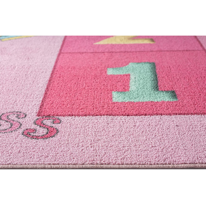Дитячий килим Happy Life, Дитячий килим, килимок для ігор, що миється, килимок з цифрами, надувний килимок, цифри, рожевий, (80 х 150 см, рожевий)