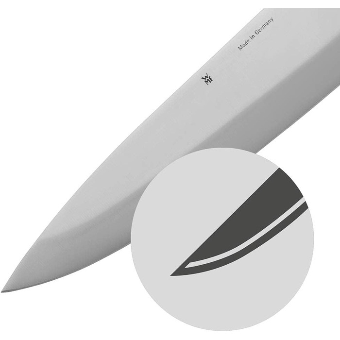 Набір ножів WMF Sequence з підставкою, 6 предметів, Made in Germany, бамбукова підставка, Performance Cut, високоякісна сталь