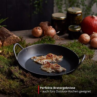 Сервірувальна сковорода MEISTERKOCH 28 см Зроблено в Німеччині Професійна кована сковорода Підходить для індукційної плити, гриля, вогнища та духовки