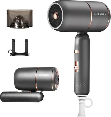 Іонізатор для волосся Unipampa - професійний фен для волосся, 2000W, сірий