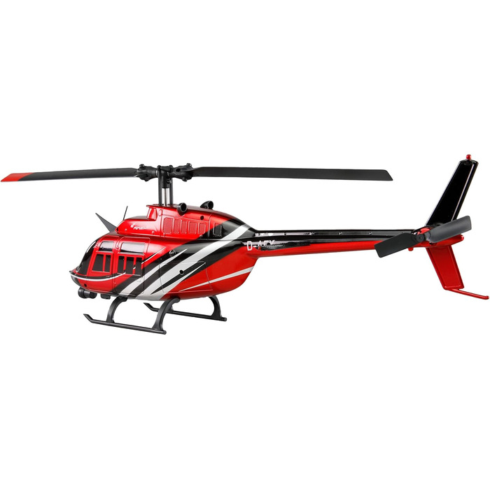 Радіокерований гелікоптер Amewi Bell 206 Jet Ranger CP 6-канальний RTF, масштаб 1:33, червоно-чорний