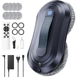 Yeerain Spray Window Cleaning Robot - 7000Pa Suction, Quiet Operation, 3 Cleaning Modes, Smart Navigation, Edge Detection, Includes 10 Starry Grey Cleaning Cloths