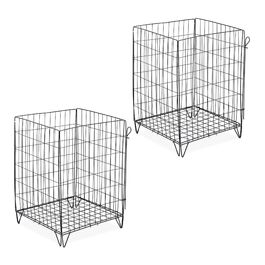 Набір з 2 компостерів Relaxdays з металу та ґраткою для дна