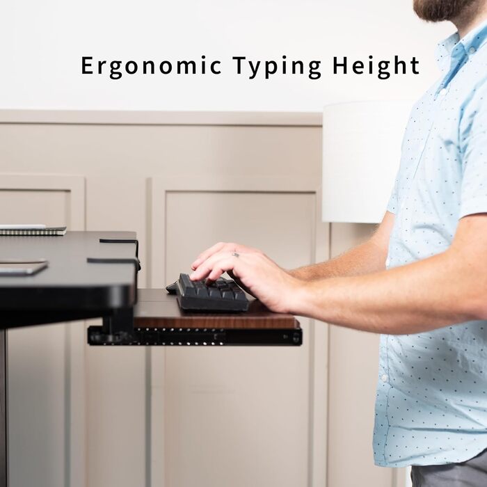 Висувна платформа для клавіатури VIVO під стіл, біла, 68.6 x 27.9 см (з кріпленням)