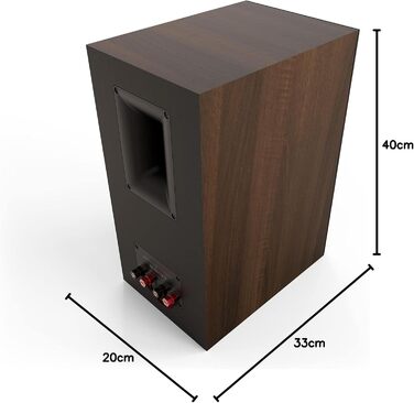 Поличкова акустика Klipsch RP-600M II, 1 пара, рупор Tractrix 90x90, низькочастотний динамік 16,5 см, горіх