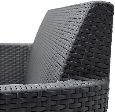 Садовий набір Allibert Salemo WS 2-місний, вуличний комплект меблів графітового кольору