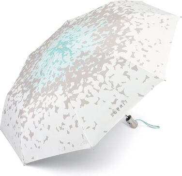 Жіноча кишенькова парасолька Esprit Easymatic з автоматичним відкриттям-закриттям - поцілунок метелика (Grey-aqua)