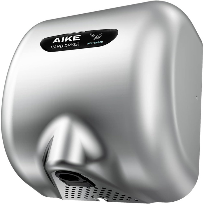 Електричний сушар для рук AIKE AK2800B ECO з датчиком, HEPA-фільтром та нержавіючою сталлю, 10-15 сек сушіння