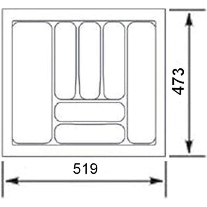 Організатор для столових приладів-це коробка для столових приладів розміром 517 на 474 мм для квіткового тандему сучасна коробка в шафі 60-х років