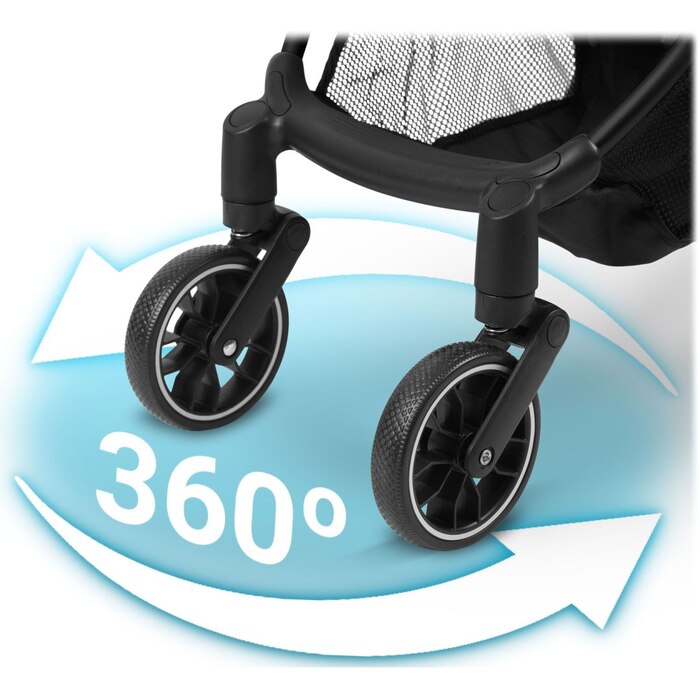 Легка прогулянкова коляска-трость Nukido, складана, з великими колесами