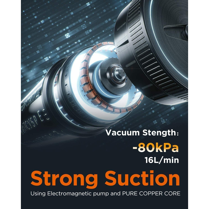 Вакууматор Megawise для продуктів 80 кПа, автоматичний вакуумний пакувальник з режимами для сухих та вологих продуктів, сріблястий (набір з 10 пакетами та різаком)