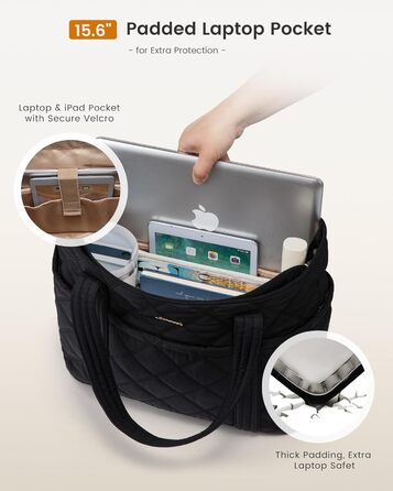 LOVEVOOK Сумка-шоппер для жінок, містка сумка-тоут, 15.6