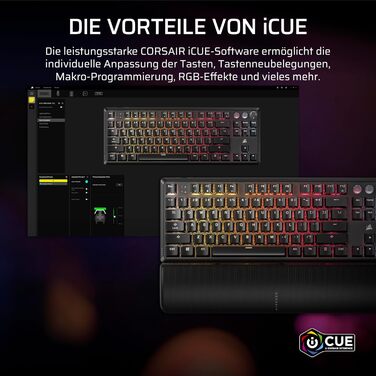 Ігрова механічна клавіатура Corsair K70 MAX RGB QWERTZ DE (Tenkeyless) - сіра