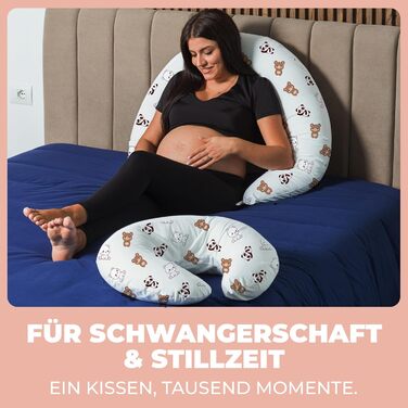 Підтримка для вагітних Stillkissen XXL 200x70 см. Подушка для годування та сну, бамбук, ергономічна, для вагітних та годуючих, з бавовняним чохлом, 100% бавовна, багатофункціональна