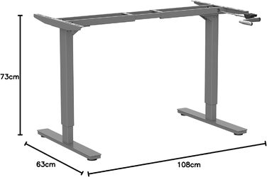Регульований стіл Ergotopia Desktopia: ручне регулювання висоти, ширина під будь-яку стільницю (білий)