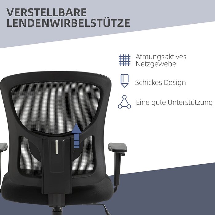 Крісло для робочого місця Vinsetto Mesh