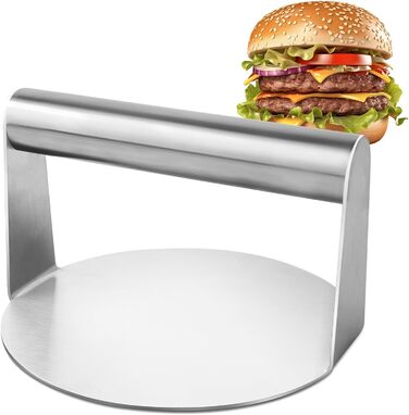 Прес для гамбургерів, 5,5 круглий, нержавіюча сталь, аксесуари для барбекю, прес для гамбургерів (60 символів)