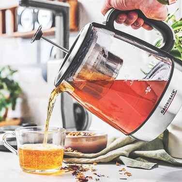 Електричний чайник GASTROBACK з регулюванням температури та ситом для листового чаю та пакетиків