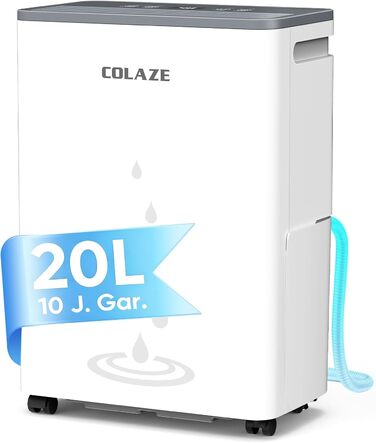 Електричний осушувач повітря COLAZE 20л/24г, для дому, підвалу, квартири, 150 м³ (50 м²), тихий, 20л-NEW