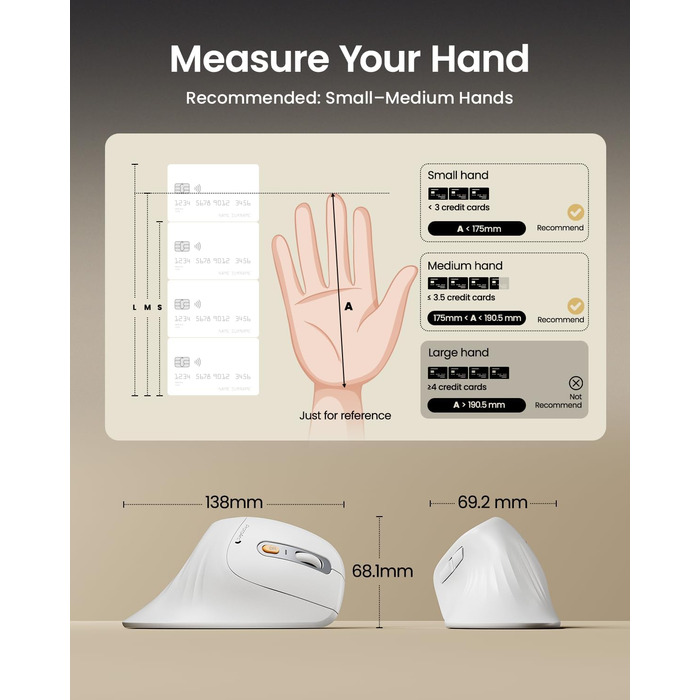 Вертикальна миша ProtoArc EM11 NL: бездротова, з підзарядкою, для 3 пристроїв (Bluetooth+USB), чорно-зелена