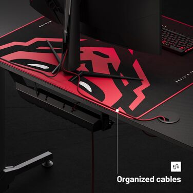 Ігровий стіл Diablo X-Mate 160x75x75 см: карбонова стільниця, підставка для навушників, тримач для напоїв