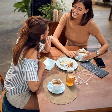 Підставки під тарілки ADRIMER, 6 шт., овал, стійкі до високих температур, водонепроникні, миючіся, 30,5 x 43,2 см, PU, для кухні та обідньої кімнати