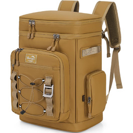 Рюкзак-холодильник 30L, водонепроникний, для пікніка, пляжу, кемпінгу, відпочинку на природі (зелений/жовтий)