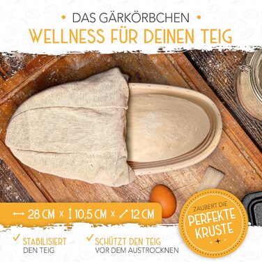 Форма для випікання хліба з емальованого лиття заліза з кришкою та кошиком для підйому тіста - 28 см, ідеальна для випікання хліба, тостів та інших виробів, аксесуари для випікання, brotform, brottopf