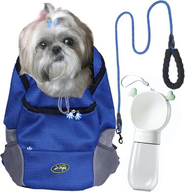 Рюкзак для собак/котів - Рюкзак для домашніх тварин - Сумка для домашніх тварин - Рюкзак для собак - Дихаюча сумка для собак - Рюкзак для домашніх тварин (M, синій)