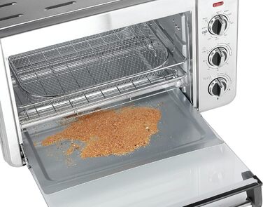 Мультифурна Russell Hobbs Airfryer Express 20л (5-в-1: фритюрниця, міні-піч, гриль, тостер, підігрів) з фритюрним кошиком, дека та решіткою для грилю