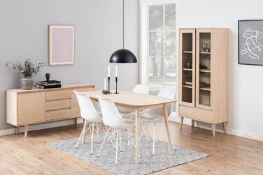 AC Design Їдальні стільці Emanuel, PU/Метал, 2 шт, Білий/Білий, 48,5 x 85,5 x 54 см