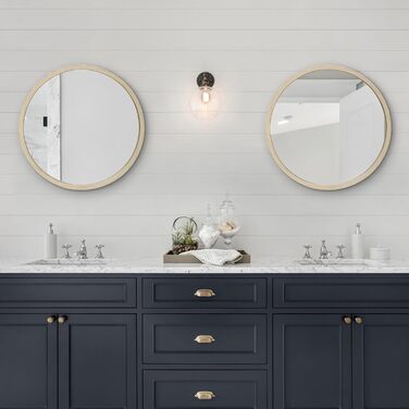 Дзеркало овальне Americanflat Spiegel Oval 30x61 см з пластиковим каркасом (дуб)